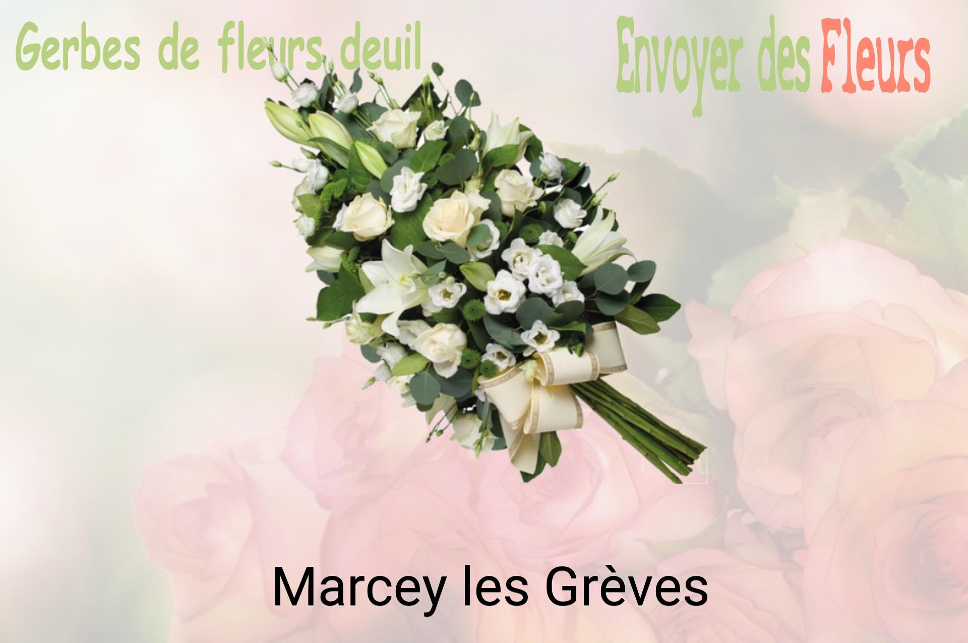 Gerbe de fleurs de deuil livrée à Marcey-les-Grèves